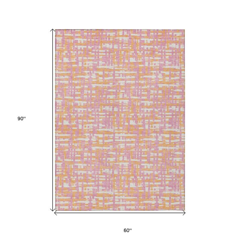 HomeRoots Abstract Transitional Rectangle Outdoor Rug