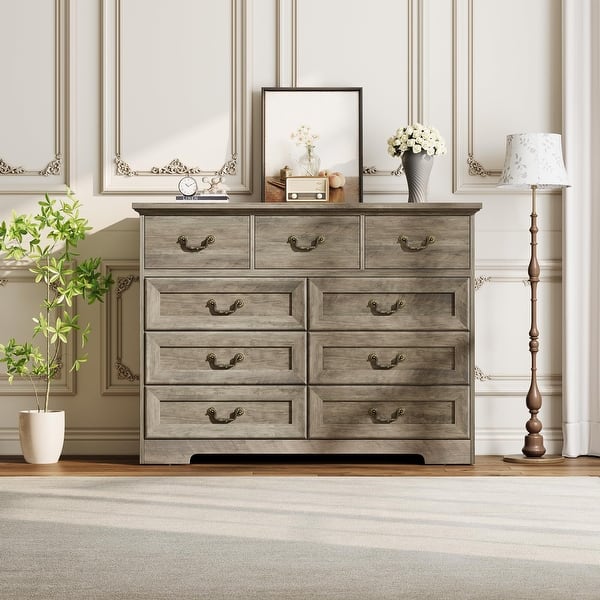 long 9 drawer dresser Modern American 9-Drawer Dresser