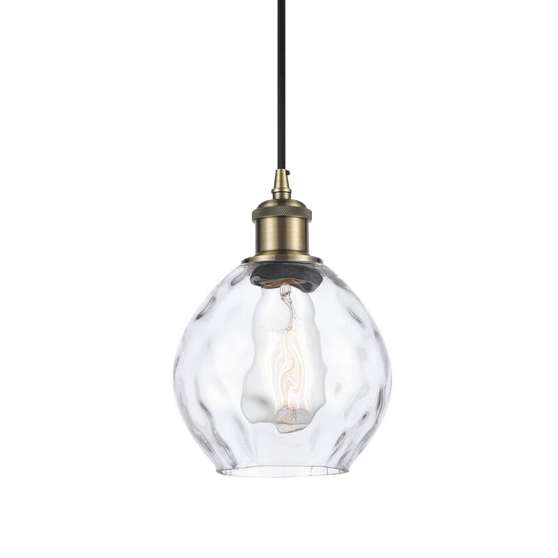 Innovations Lighting 516-1P-9-6 Waverly Pendant Waverly 6" Wide Mini - Clear / Antique Brass