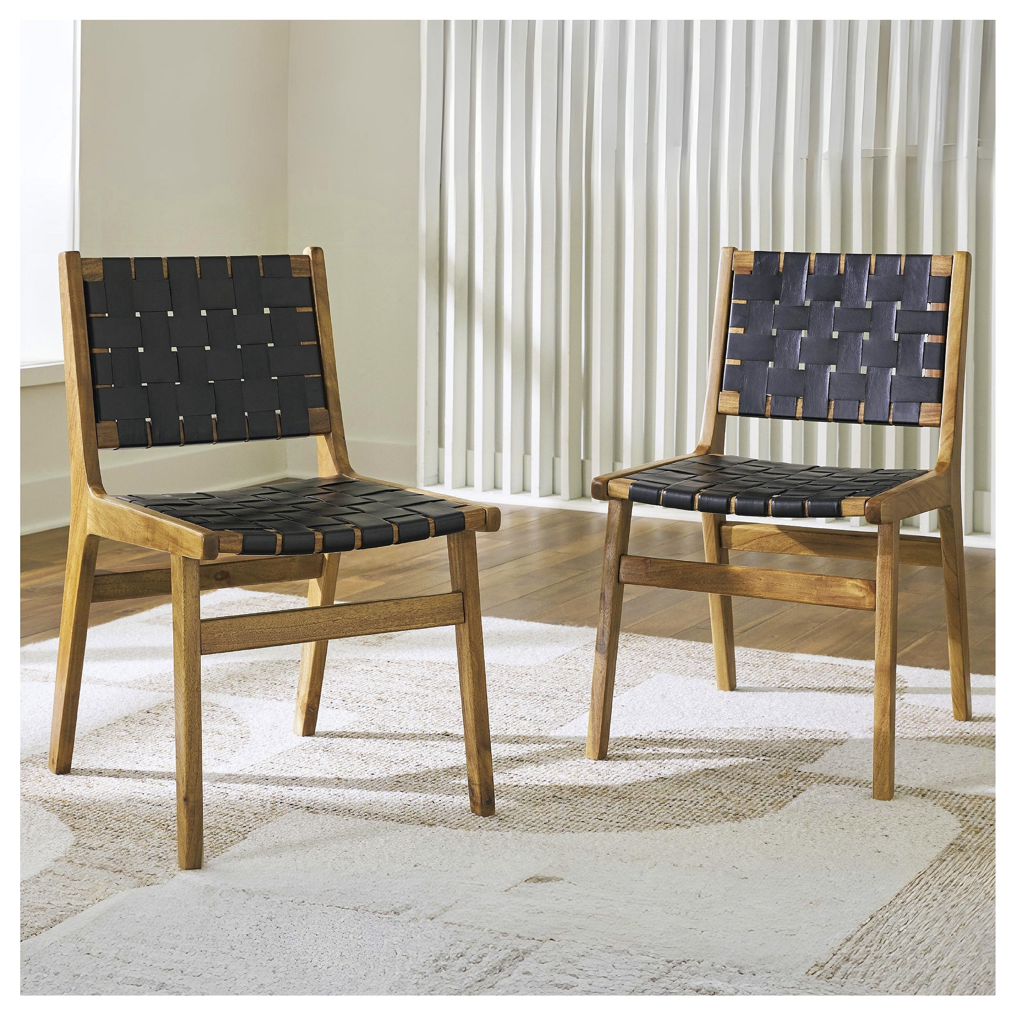 Signature Design by Ashley Fortmaine Brown/Black Dining Chair - 19.5" W x 20" D x 34" H