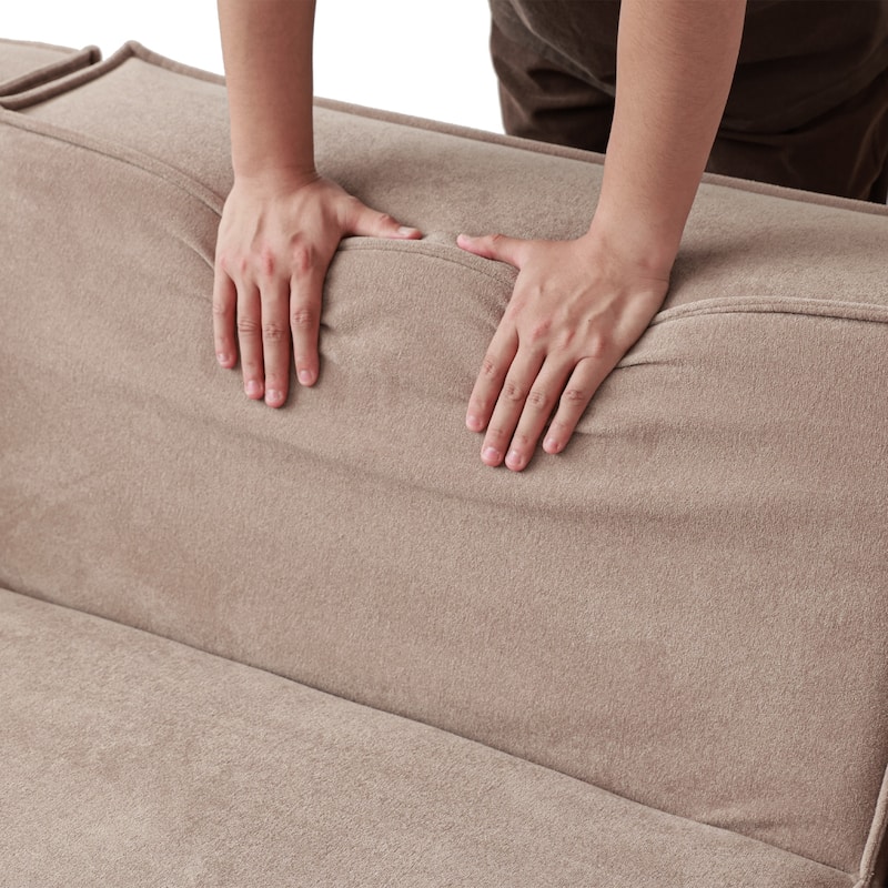 149" Cloud Sectional Couch, Huge Plus 4 Seats Modular Sofa, Modern Comfy Corduroy Couches, Sofas Furniture for Living Room