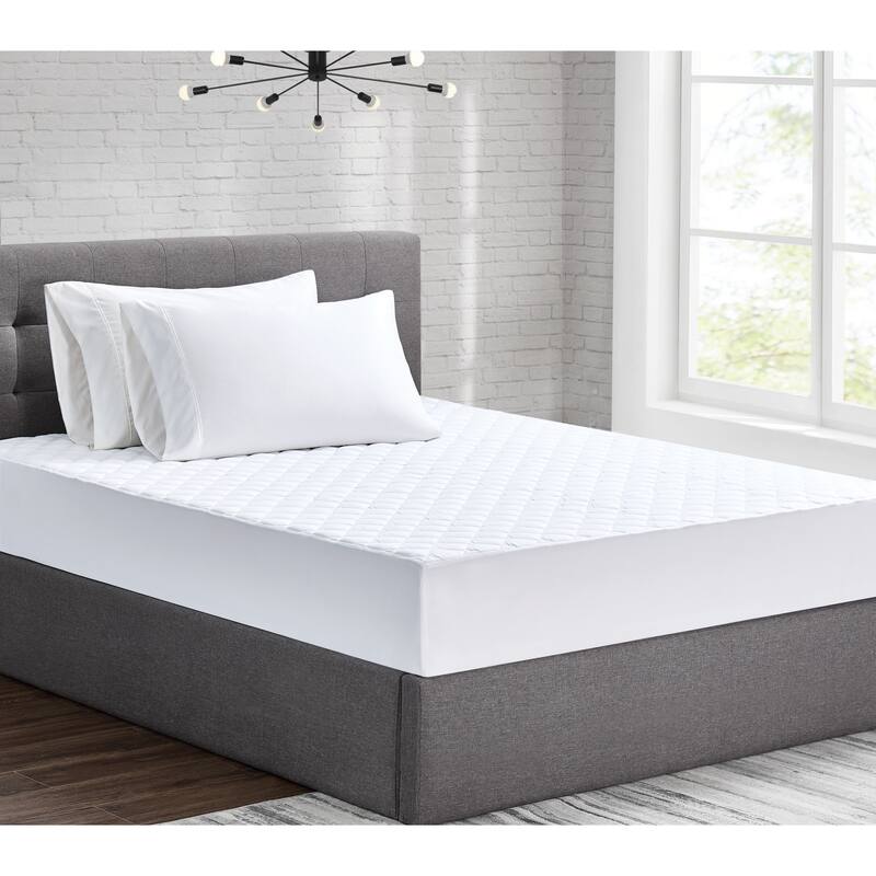 Truly Calm Silver Cool Antimicrobial Mattress Pad - White