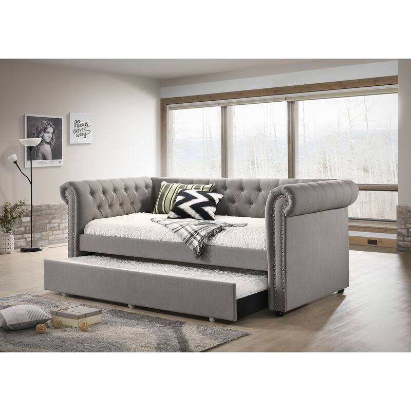 Luxurious 1Pc Modern Aesthetic Beautifully Button Tufted Nailhead Trim