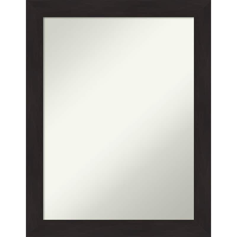 Non-Beveled Bathroom Wall Mirror - Furniture Espresso Narrow Frame