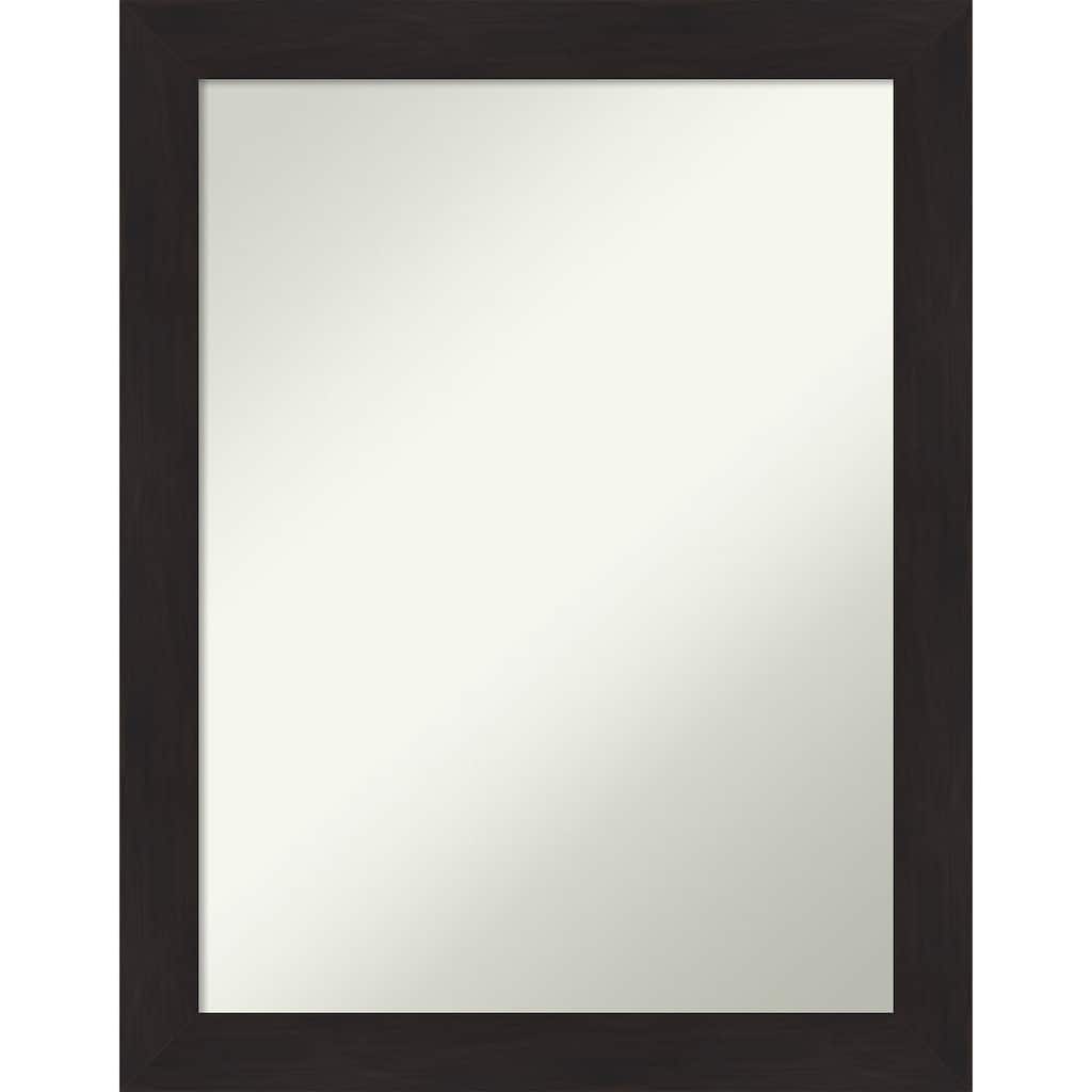 Non-Beveled Bathroom Wall Mirror - Furniture Espresso Narrow Frame