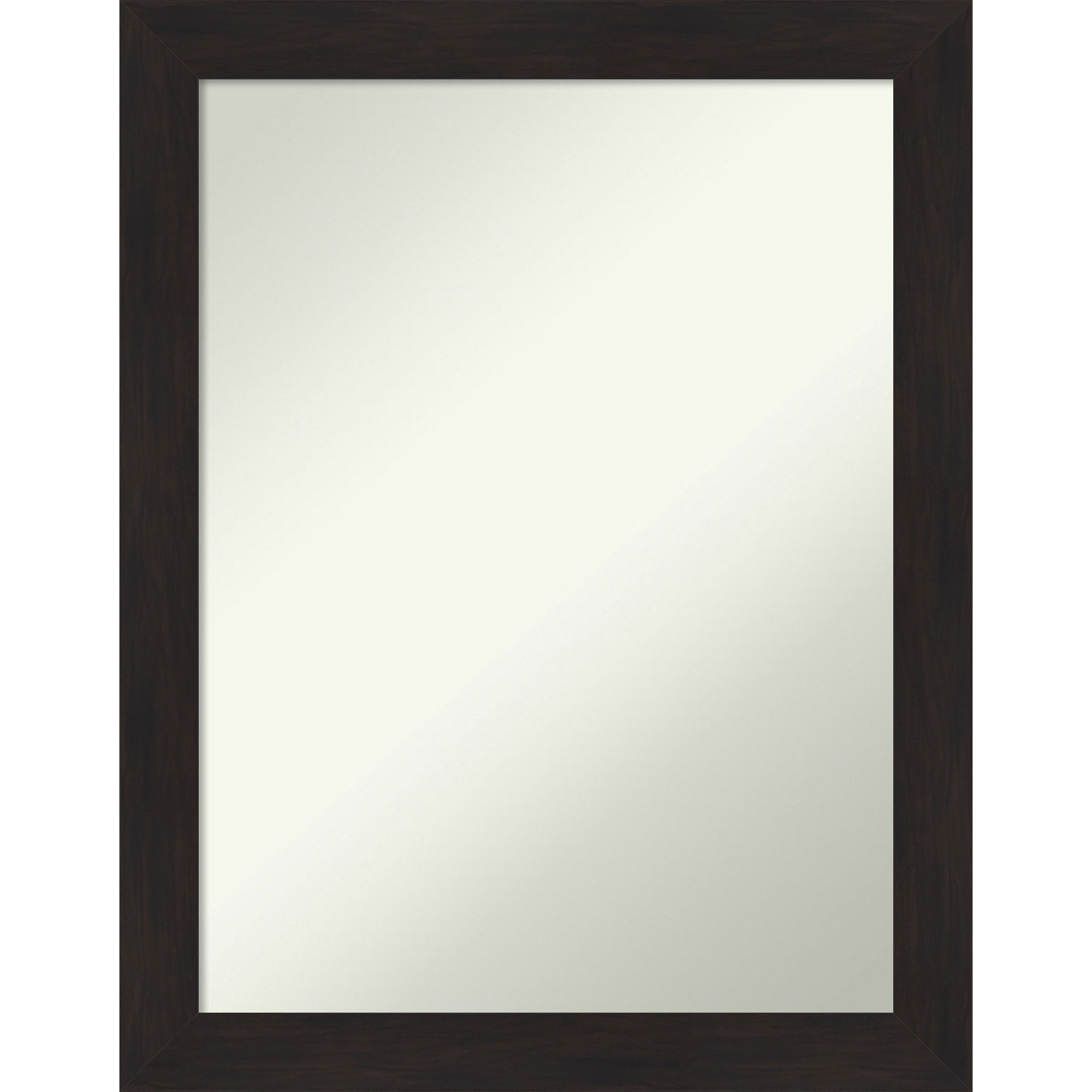 Non-Beveled Bathroom Wall Mirror - Furniture Espresso Narrow Frame
