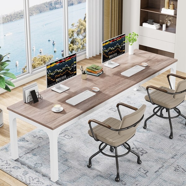 78.7 Inches Extra Long Computer Desk 2 Person Desk - Bed Bath & Beyond - 38998610