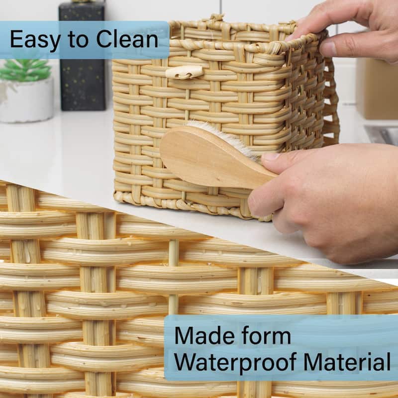 6" Square Wicker Tissue Box Cover