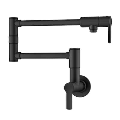KRAUS Oletto Wall Mount Pot Filler Kitchen Faucet with Retractable Arm