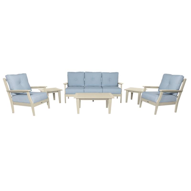 HIGHWOOD Lehigh 6-Piece Couch and Chair Deep Seating Set - Bliss Dew