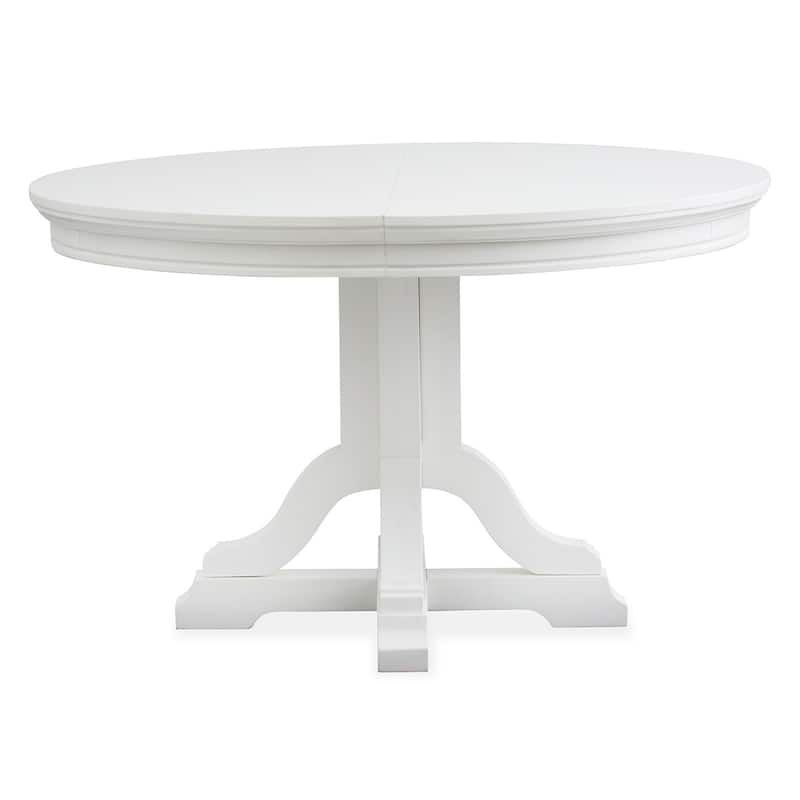 Magnussen Home Charleston White Dove Extendable 48" Round Dining Table - 48''W x 48''D x 30''H