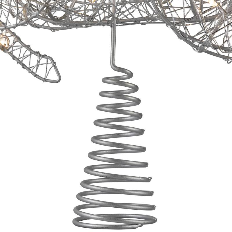 LED Lighted Reindeer Christmas Tree Topper - 13" - Silver - Warm White Lights