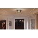 preview thumbnail 2 of 5, Luxury Industrial Chic Ceiling Fixture, 6"H x 12"W, with Modern Farmhouse Style, Charcoal Finish by Urban Ambiance