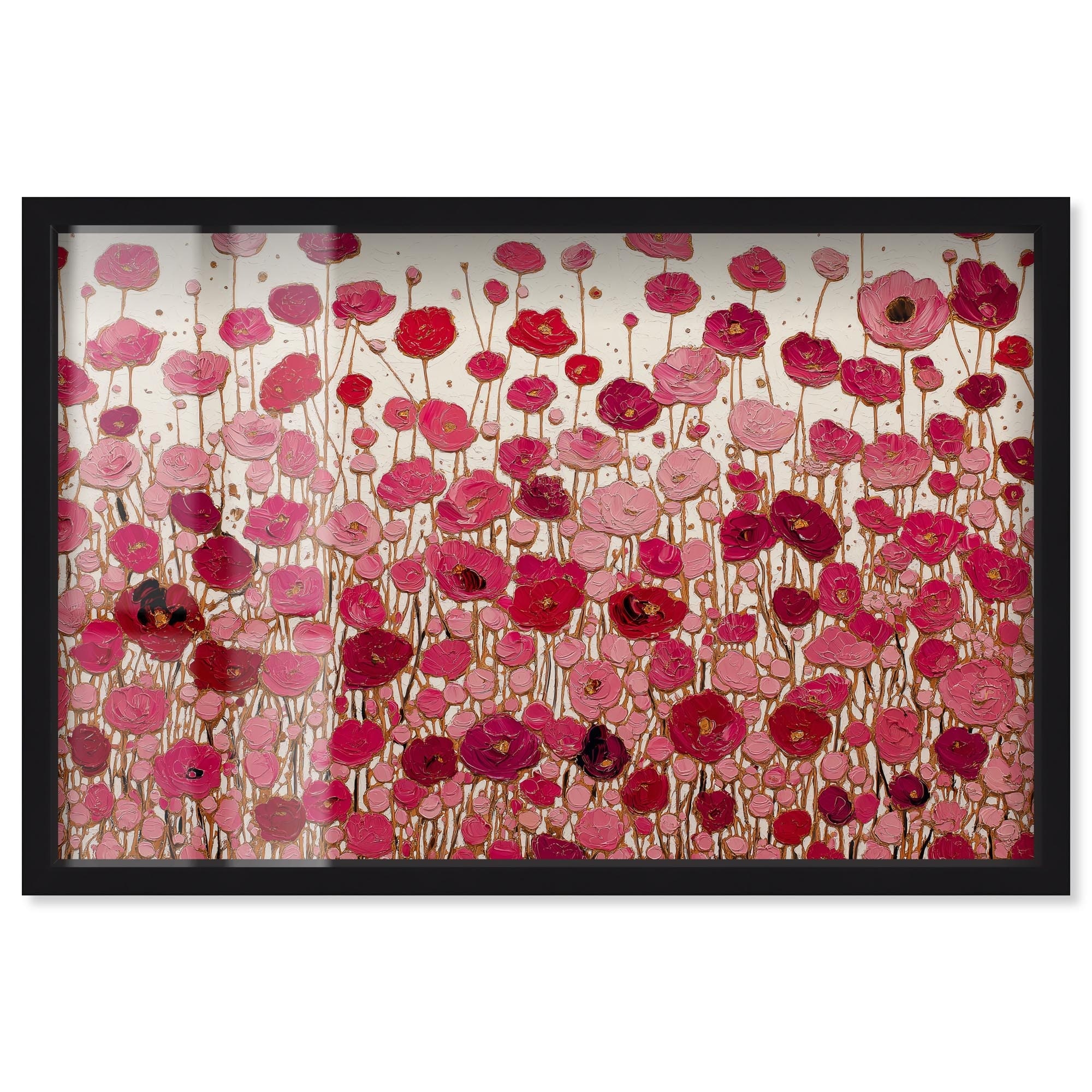 Crimson Bloom I Pink Floral Art Shadowbox Print by Art Remedy