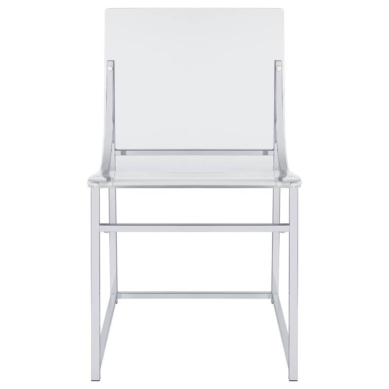 Adino Acrylic Dining Side Chair Clear with Sled Base (Set of 2)