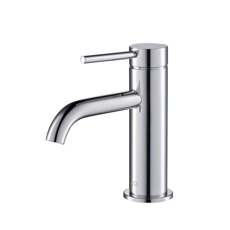 Lead Free Single Handle Bathroom Faucet with Water Hose - Chrome