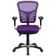 preview thumbnail 163 of 164, Nicholas Mid-Back Blue Mesh Multifunction Executive Swivel Ergonomic Office Chair with Adjustable Arms