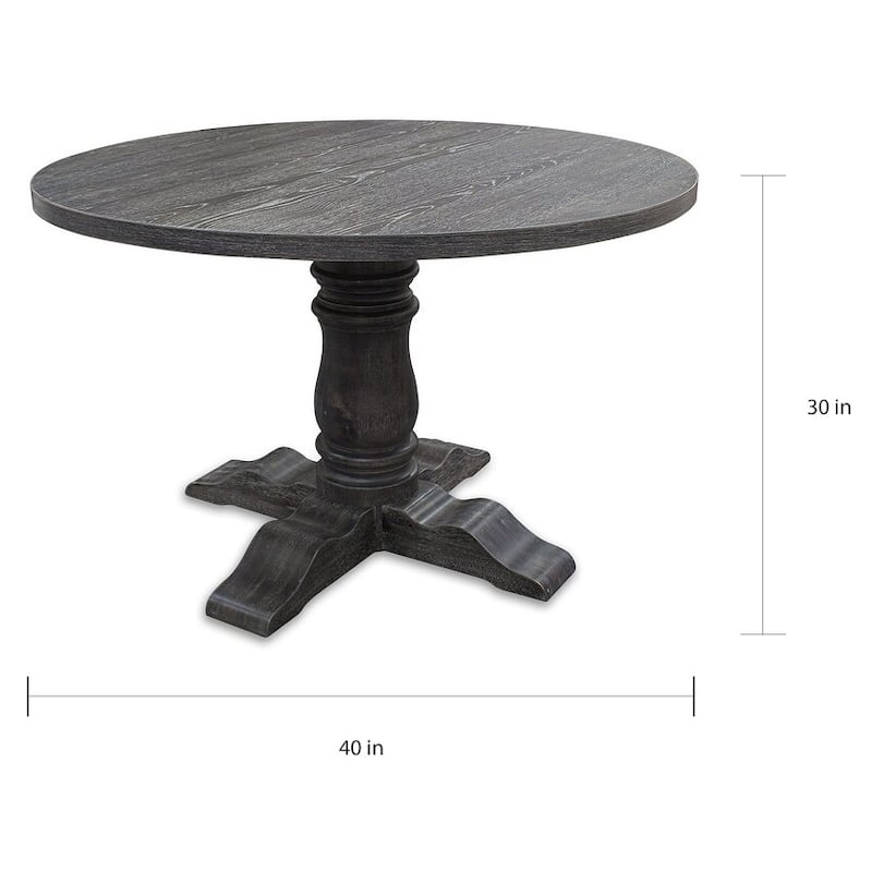 Best Master Furniture Weathered Grey Round Dining Table