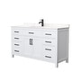 preview thumbnail 43 of 44, Beckett 60 Inch Single Vanity, Cultured Marble Top White, Black Trim, Carrara Cultured Marble Top