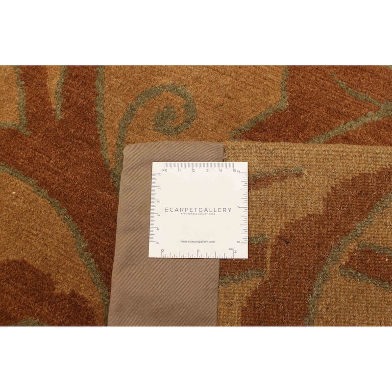 ECARPETGALLERY Hand-knotted Opulence Brown Wool Rug - 2'8 x 9'1