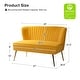 preview thumbnail 11 of 114, HULALA HOME Monica Modern Velvet Curved Tufted Back Loveseat with Metal Tapered Legs