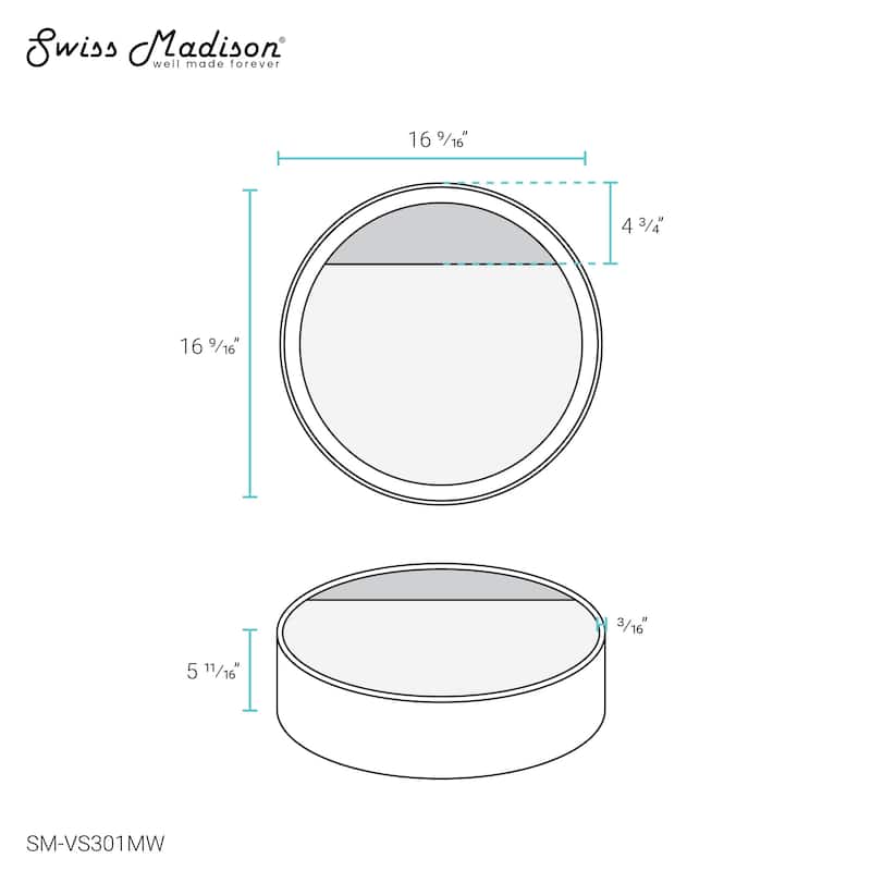 Beau 16.5” Round Vessel Bathroom Sink