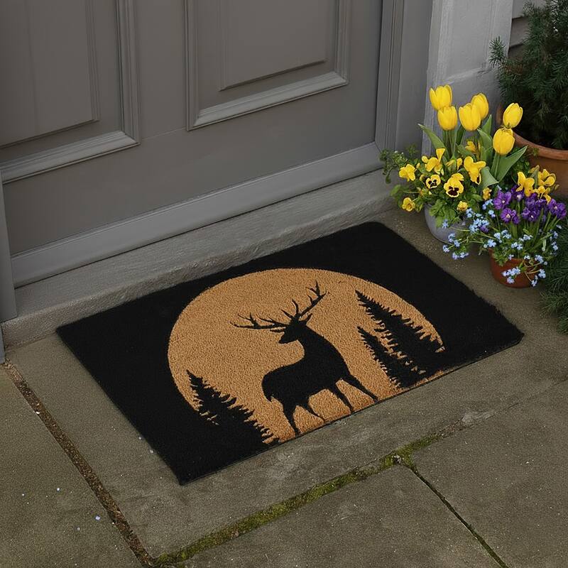 Reindeer Coir Doormat 30x18 Inches