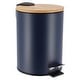 preview thumbnail 3 of 79, Stylish Trash Can with Bamboo Lid and Pedal, 2.5L Capacity - 9.2" H x 8" L x 8" W