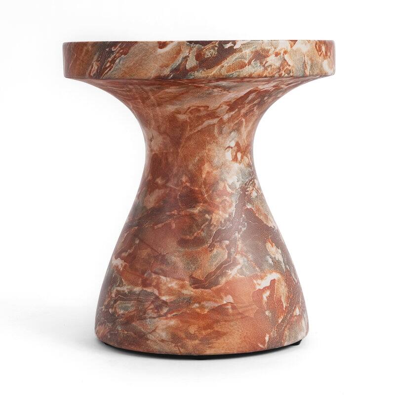 Studio London Monia Stylish Indoor and Outdoor Faux Marble End Table