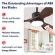 preview thumbnail 51 of 189, Sofucor 42"/48"/ 52"/60"Noiseless Walnut Wood Ceiling Fan with Remote Control, Integrated Light Optional