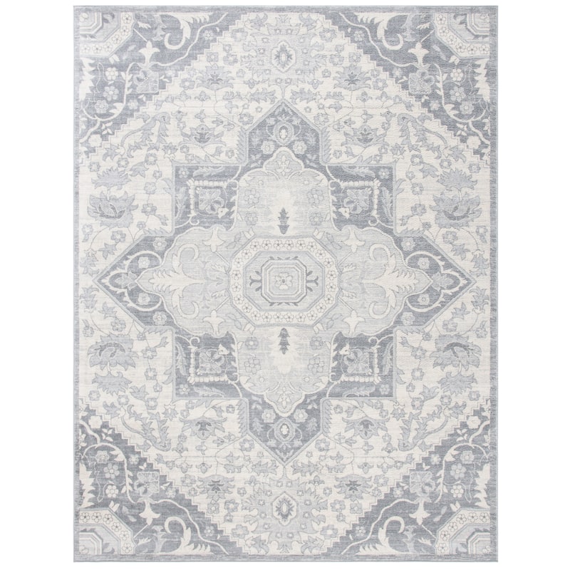 SAFAVIEH Brentwood Whitney Traditional Oriental Rug - Grey/Cream - 5' 3" x 7' 6"
