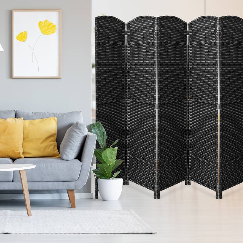 Room Divider Folding Privacy Screen Tall Partition Foldable Wall 8 Panel - 96” L x 19.50” W x 69” H