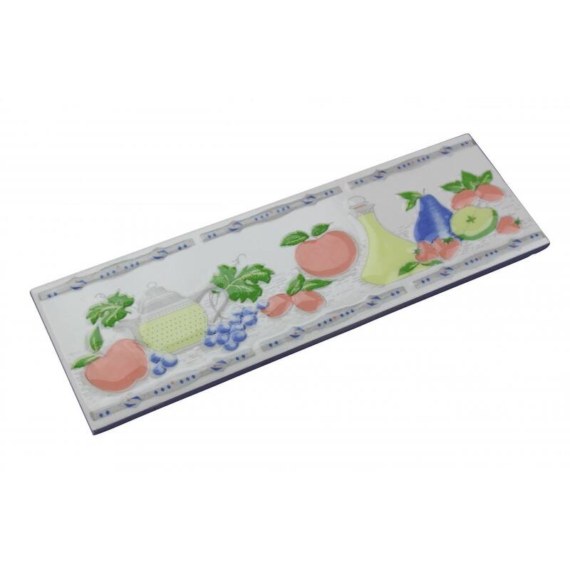 3 x 10 Listello Tile Border Liner Summer Fruit Ceramic | Renovator's Supply
