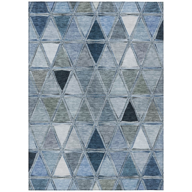 Machine Washable Indoor/ Outdoor Chantille Modern Diamonds Rug