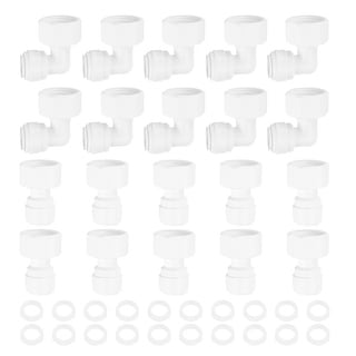 Pack of 10 Elbow & Straight 3/8" Female to 3/8" Tube OD Quick Tube Connector - 10 Pcs - 3/8" NPT