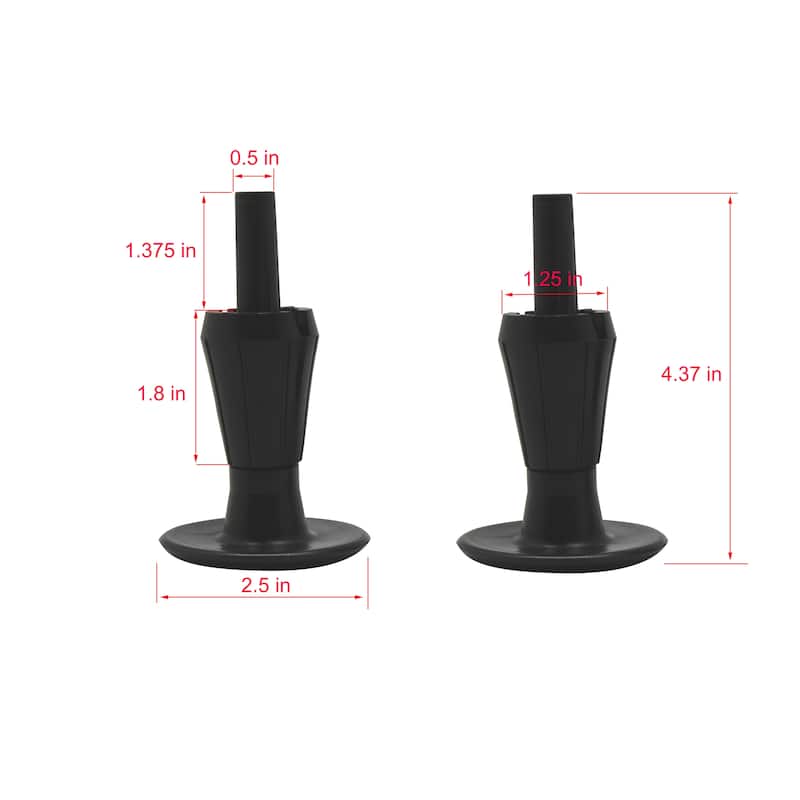 Bedframe Glides Black (Set of 6) - Full