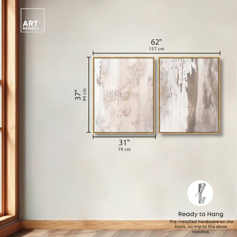 Striated Texture III Canvas Set of 2 by Art Remedy
