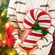 preview thumbnail 2 of 12, Glitzhome 15.75"H Hooked Candy Cane Shaped Pillow Christmas Ornaments