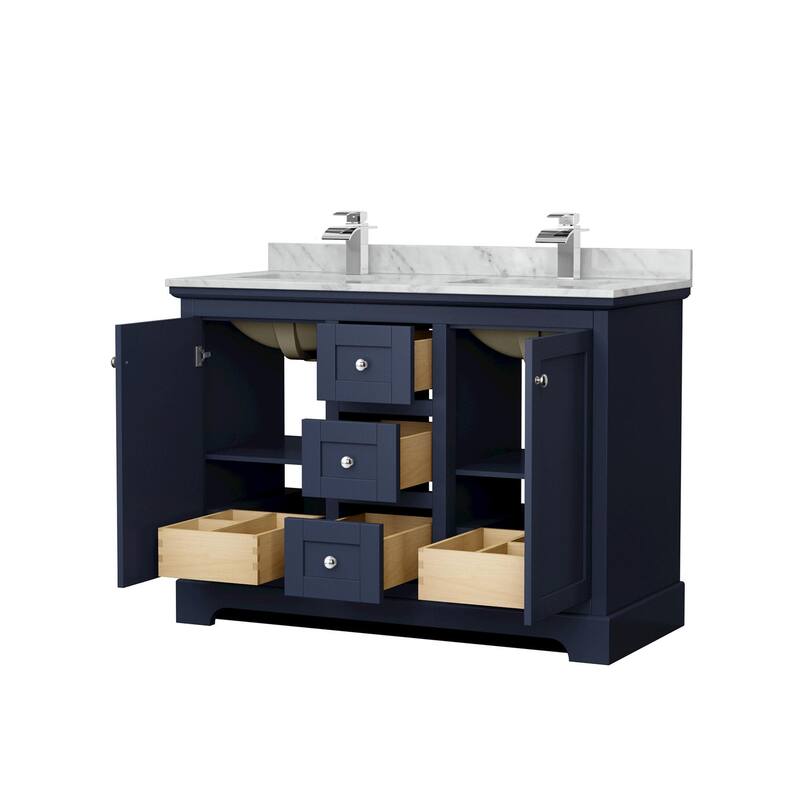 Wyndham Collection Avery 48" Free Standing Double Basin Vanity Set