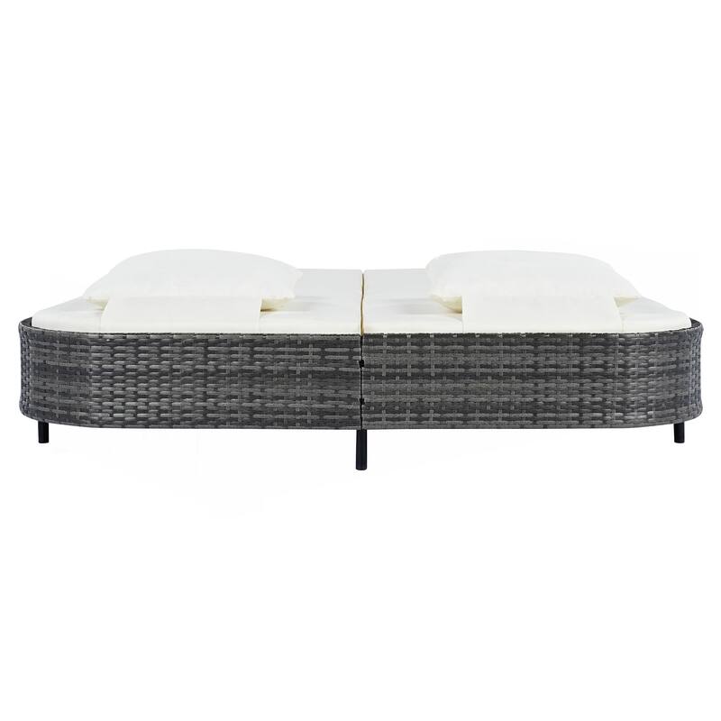 Iron Frame Outdoor Bed Loveseat
