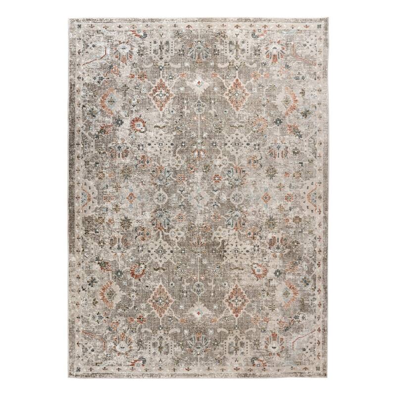 HomeRoots Medallion Transitional Rectangle Area Rug