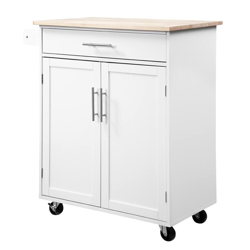 Kitchen Island Cart Rolling Trolley Cart With Drawer(no include stool)