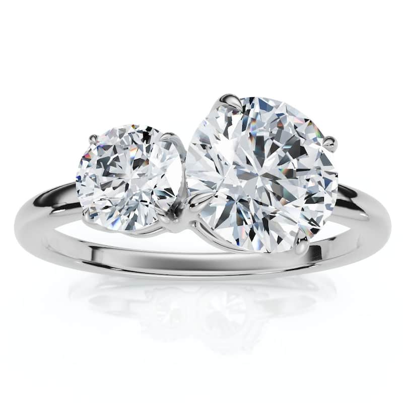 Bliss Diamond 1 1/2Ct Two Stone Toi Et Moi Diamond Ring Gold or Pt Lab Grown