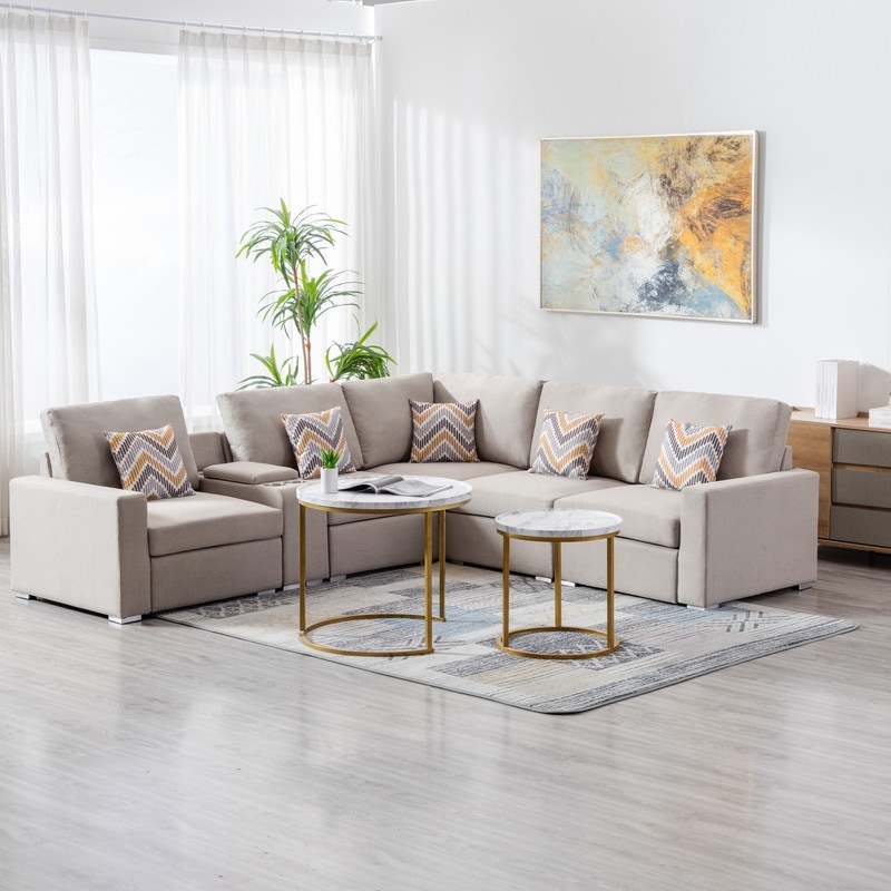 Sectional with console hotsell table