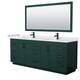 Option Green, Black Trim, White Cultured Marble Top
