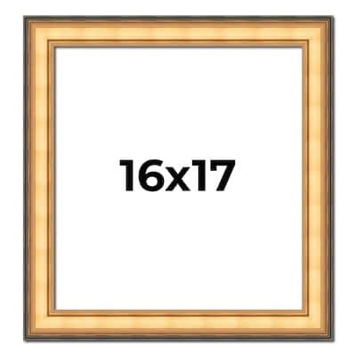 16x17 Frame Gold Plein Aire Solid Wood Picture Frame Width 2 Inches |