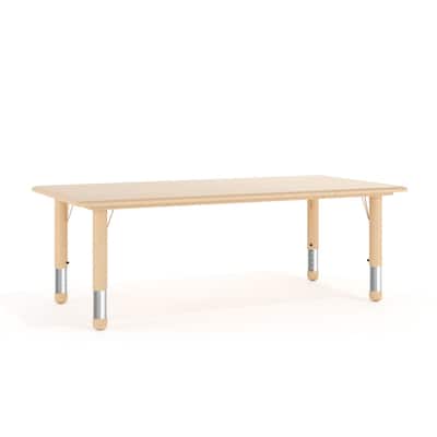 23.625"W x 47.25"L Plastic Adjustable Activity Table-School Table for 6
