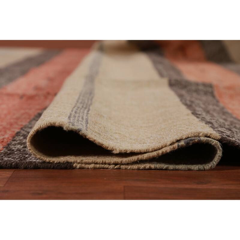 Hand Woven Oriental 100% Jute Carpet Southwestern Modern Beige & Ivories Kilim Area Rug - 11' 7'' X 9' 5''