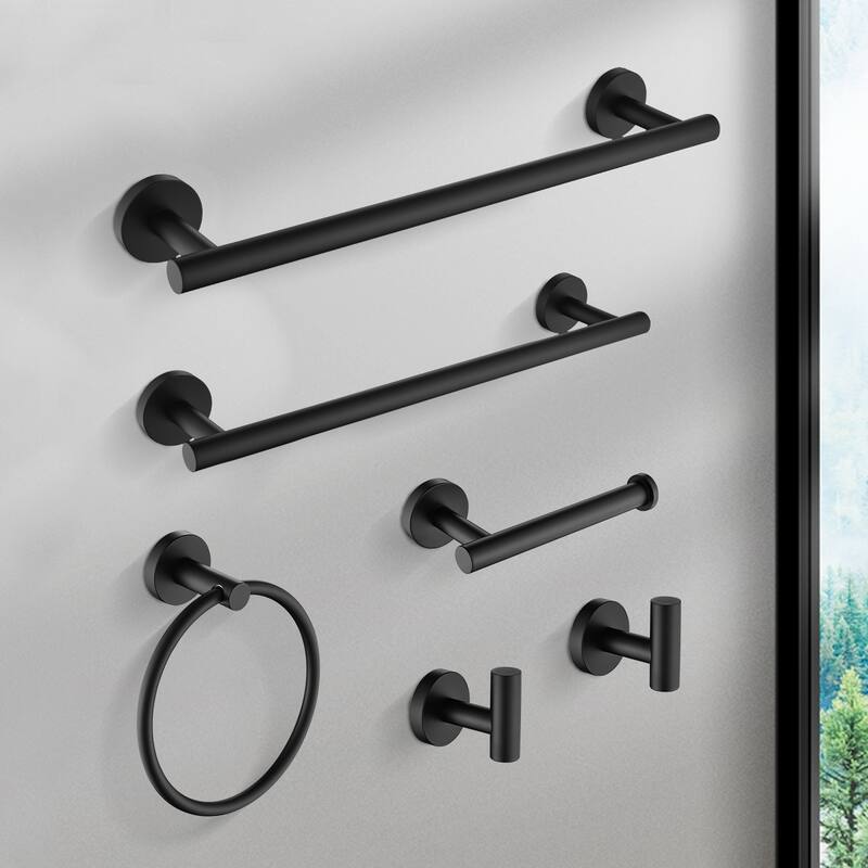 YASINU 6 Pieces Bathroom Towel Rack Set
