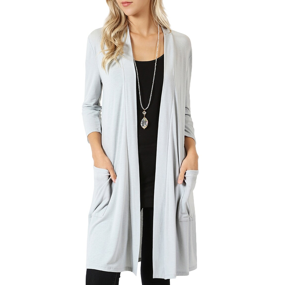 S-3XL NE PEOPLE Womens Lightweight Open Front Knit Crop Cardigan